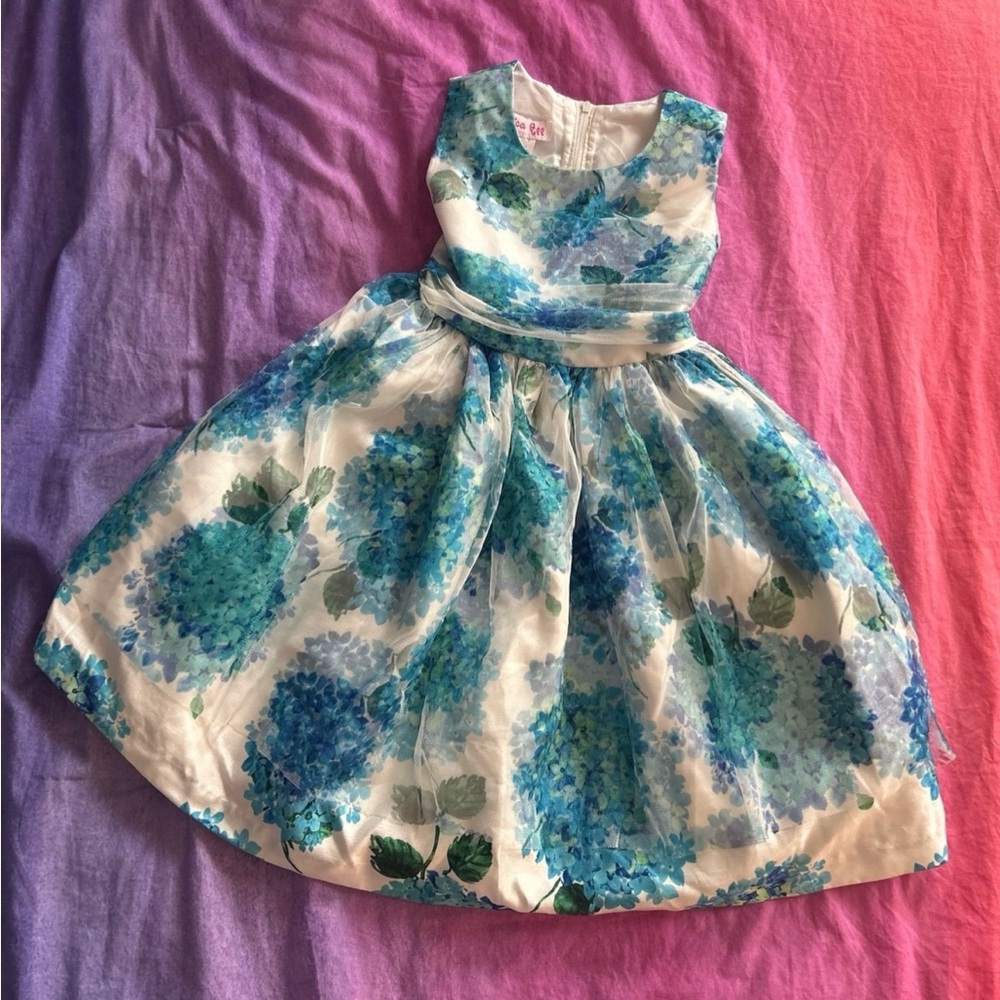 Floral Blue and white Dress